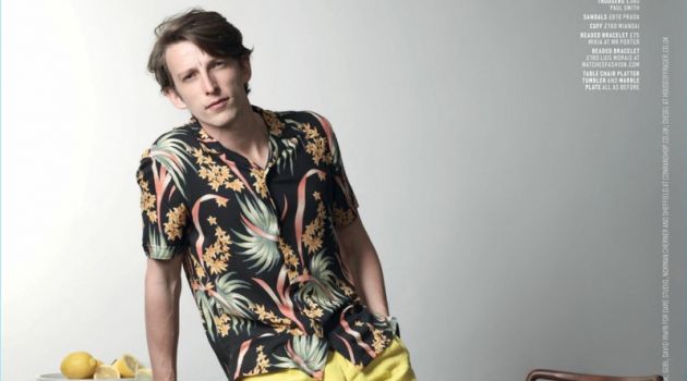 Max Townsend Dons Tropical Prints for Men's Health UK Max Townsend Dons Tropical Prints for Men's Health UK