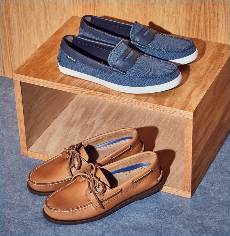 Summer Slip-Ons (Top to Bottom): Cole Haan Pinch Weekender loafers and Sperry A/O classic boat shoes.