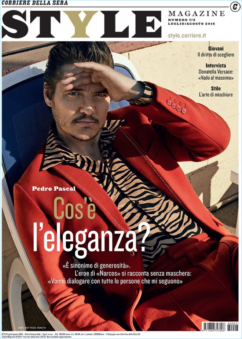 Pedro Pascal covers the July/August 2018 issue of Style Magazine Italia.