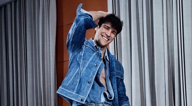Dominant Jeans: Roberto Bolle Dons Denim for British GQ Style All smiles, Roberto Bolle stars in a denim feature for British GQ Style.