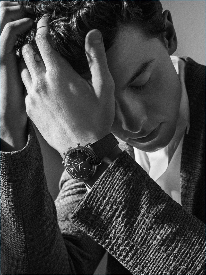 Shawn Mendes fronts Emporio Armani's fall-winter 2018 watches campaign.
