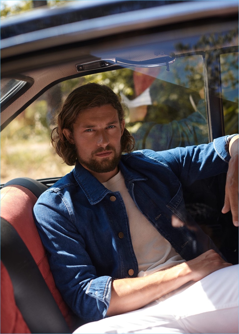 Mark Rabadan photographs Wouter Peelen for Mango Man's summer lookbook.