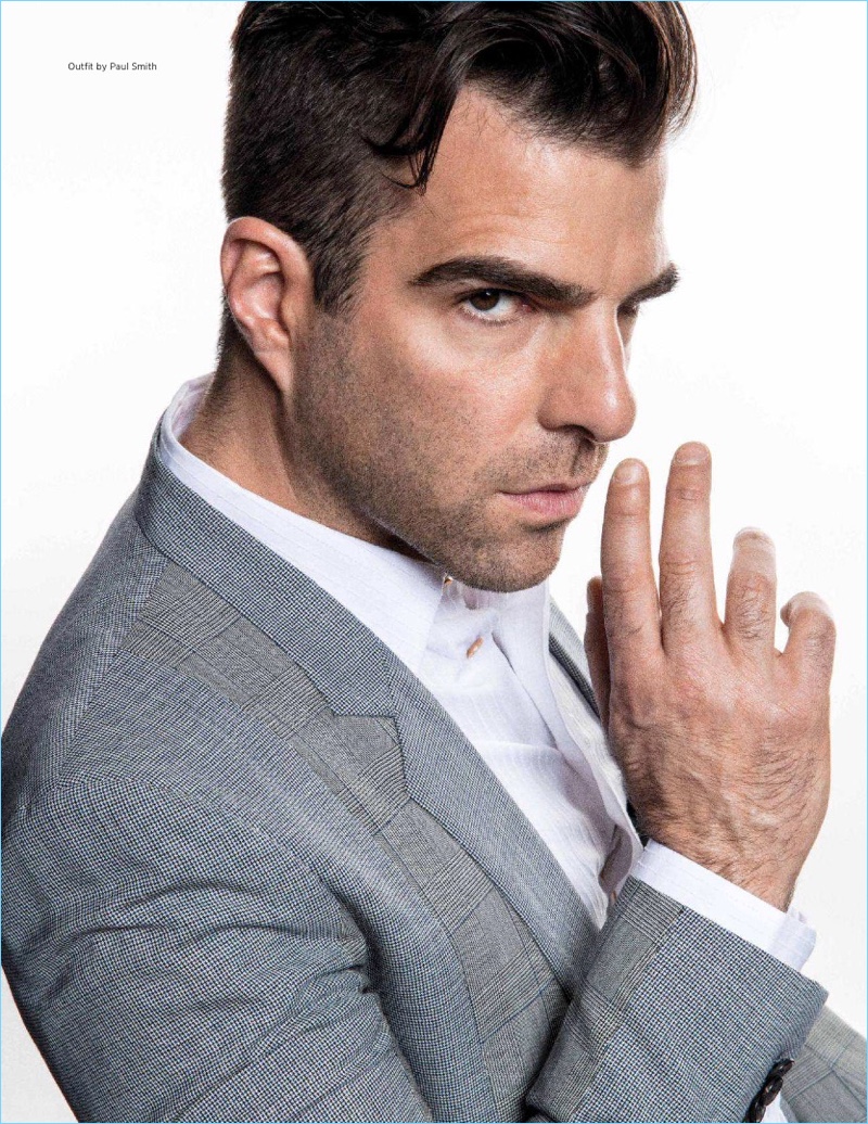 Actor Zachary Quinto dons Paul Smith for Da Man.