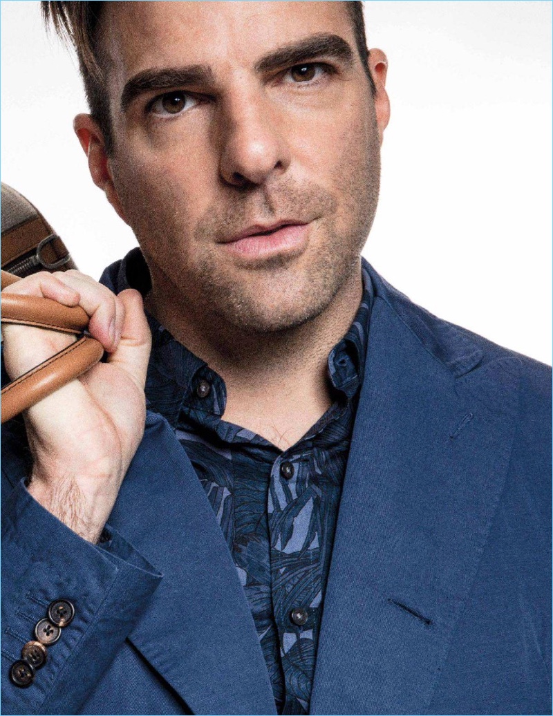 Ready for his close-up, Zachary Quinto wears Michael Kors.