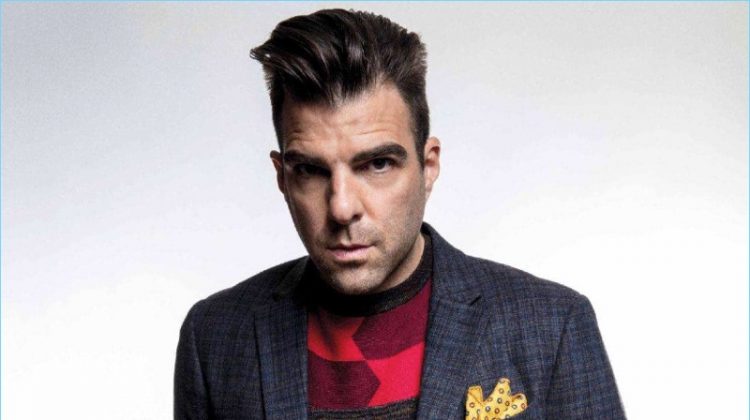 A smart vision, Zachary Quinto dons Perry Ellis.