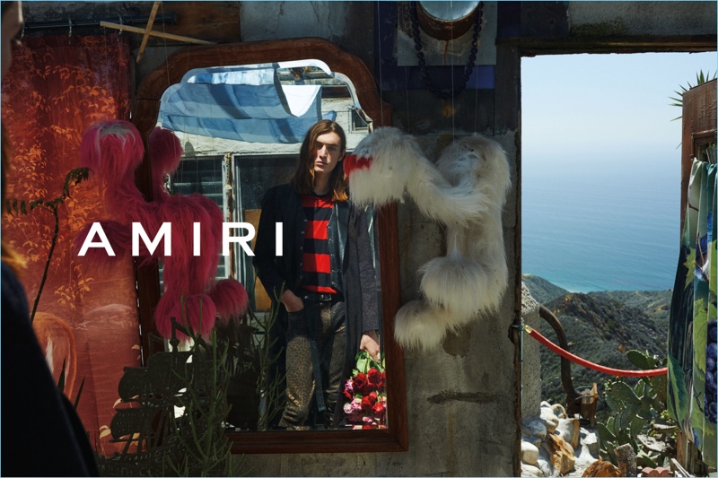 AMIRI enlists Niko Traubman as the star of its fall-winter 2018 campaign.