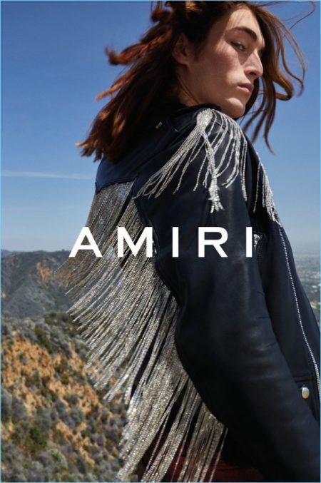 Niko Traubman Rocks Rebellious Style for AMIRI Fall '18 Campaign
