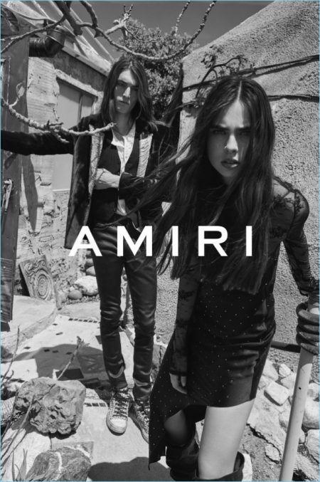 Niko Traubman Rocks Rebellious Style for AMIRI Fall '18 Campaign