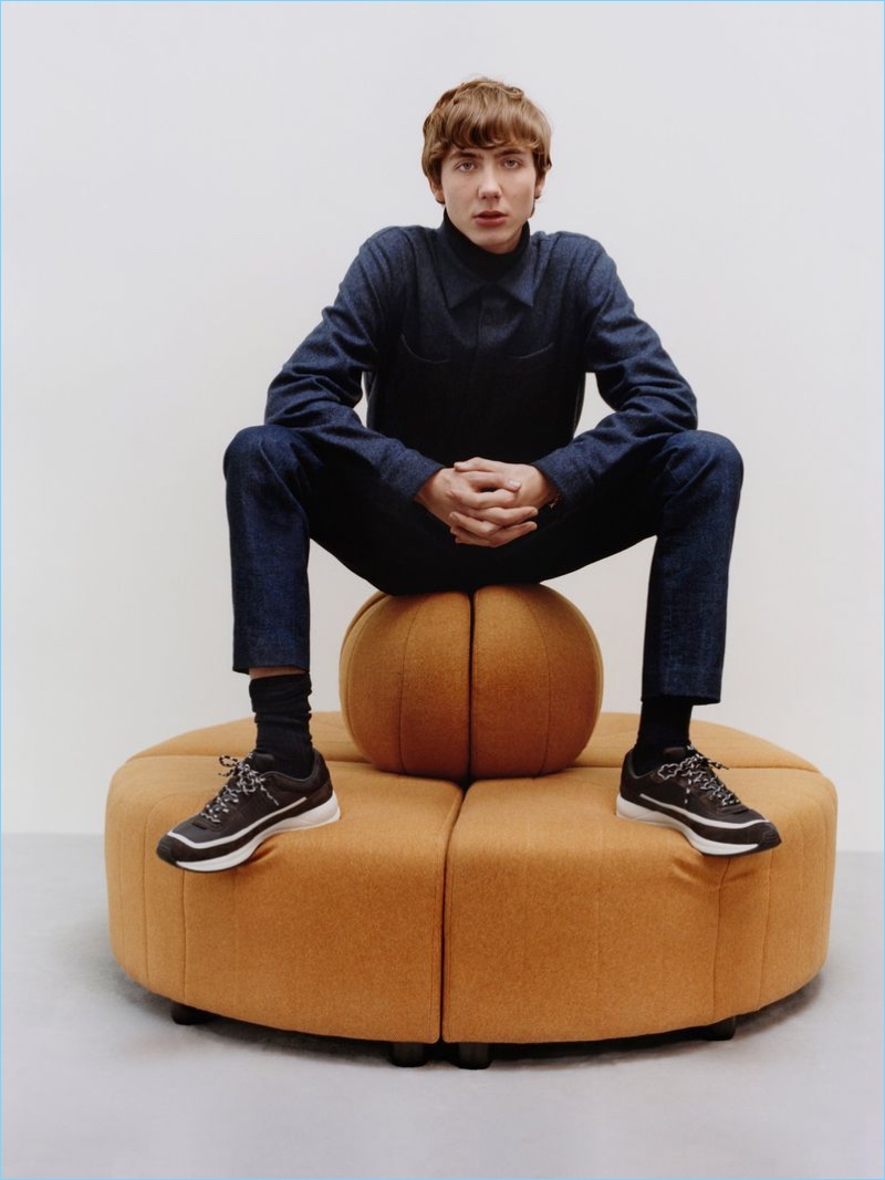 French model Paul Hameline wears A.P.C.