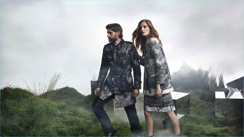 Aquascutum taps models RJ Rogenski and Alexina Graham as the stars of its fall-winter 2018 campaign.