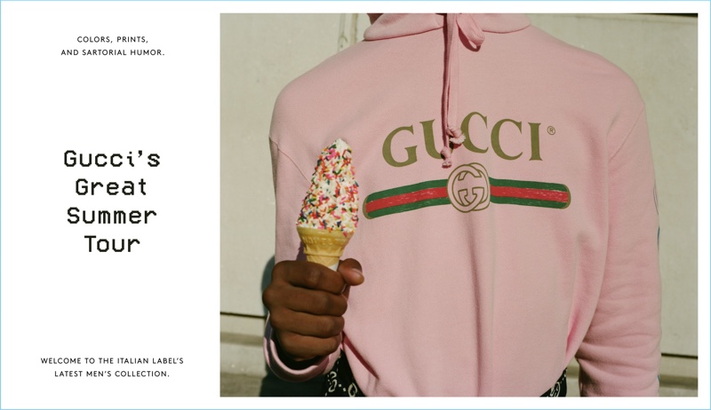 Barneys New York highlights summer styles from Gucci like this French terry hoodie.