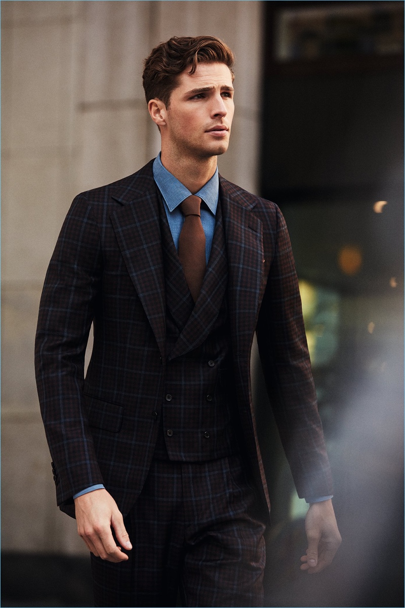 Edward Wilding impresses in a suit from Belvest.