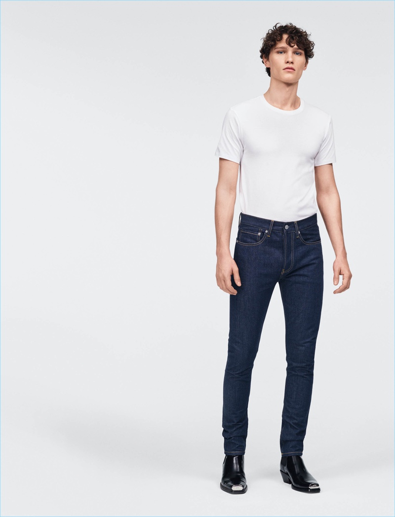Rigid Skinny CKJ 015 Jeans: Sits at waist with skinny leg.
