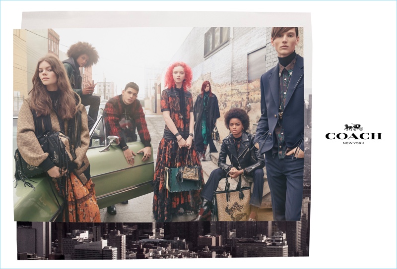 Steven Meisel photographs Nina Gulien, Joaquim Arnell, Ali Latif, Lily Nova, Remington Williams, Blesnya Minher, and William Grant for Coach's fall-winter 2018 campaign.