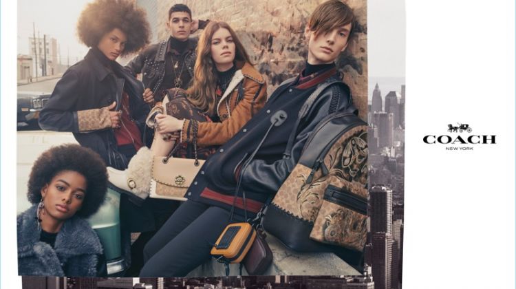 Coach enlists Blesnya Minher, Joaquim Arnell, Ali Latif, Nina Gulien, and William Grant as the stars of its fall-winter 2018 campaign.