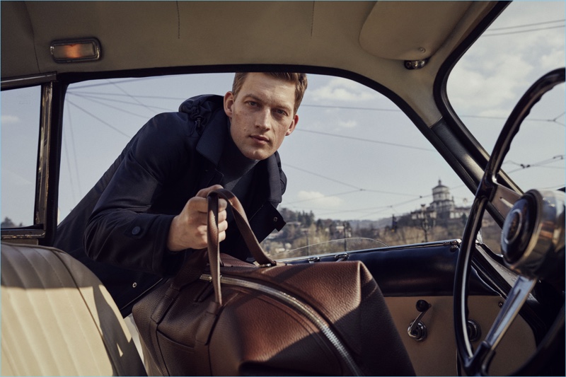 Daniel Riera photographs Bastian Thiery for Corneliani's fall-winter 2018 campaign.