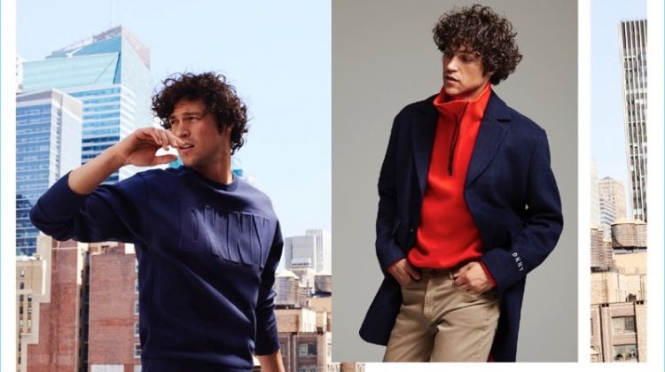 Miles McMillan stars in DKNY's fall-winter 2018 lookbook.