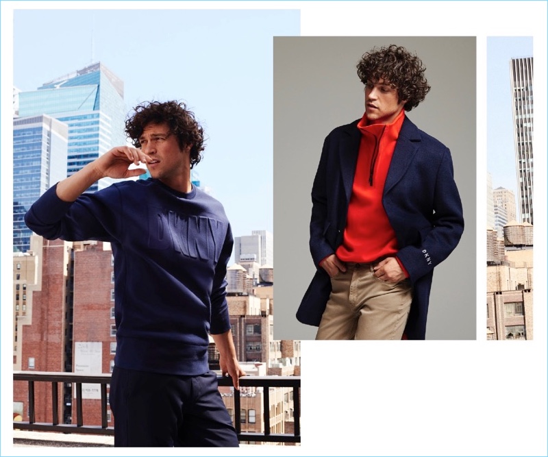 Miles McMillan stars in DKNY's fall-winter 2018 lookbook.