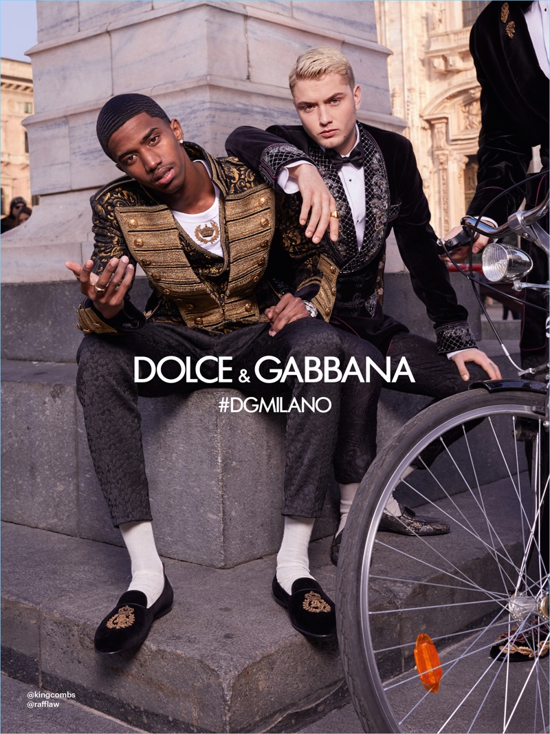 Christian Combs and Rafferty Law front Dolce & Gabbana's fall-winter 2018 campaign.