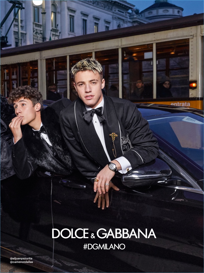 Juanpa Zurita and Cameron Dallas front Dolce & Gabbana's fall-winter 2018 campaign.