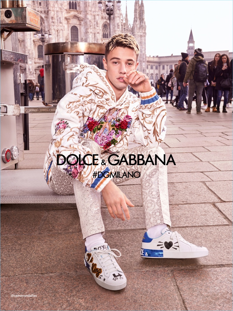 Cameron Dallas stars in Dolce & Gabbana's fall-winter 2018 campaign.