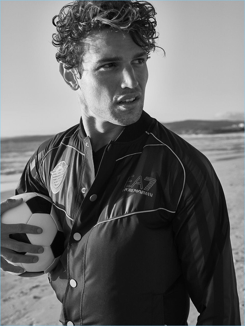 Giacomo Cavalli stars in EA7's spring-summer 2018 campaign.