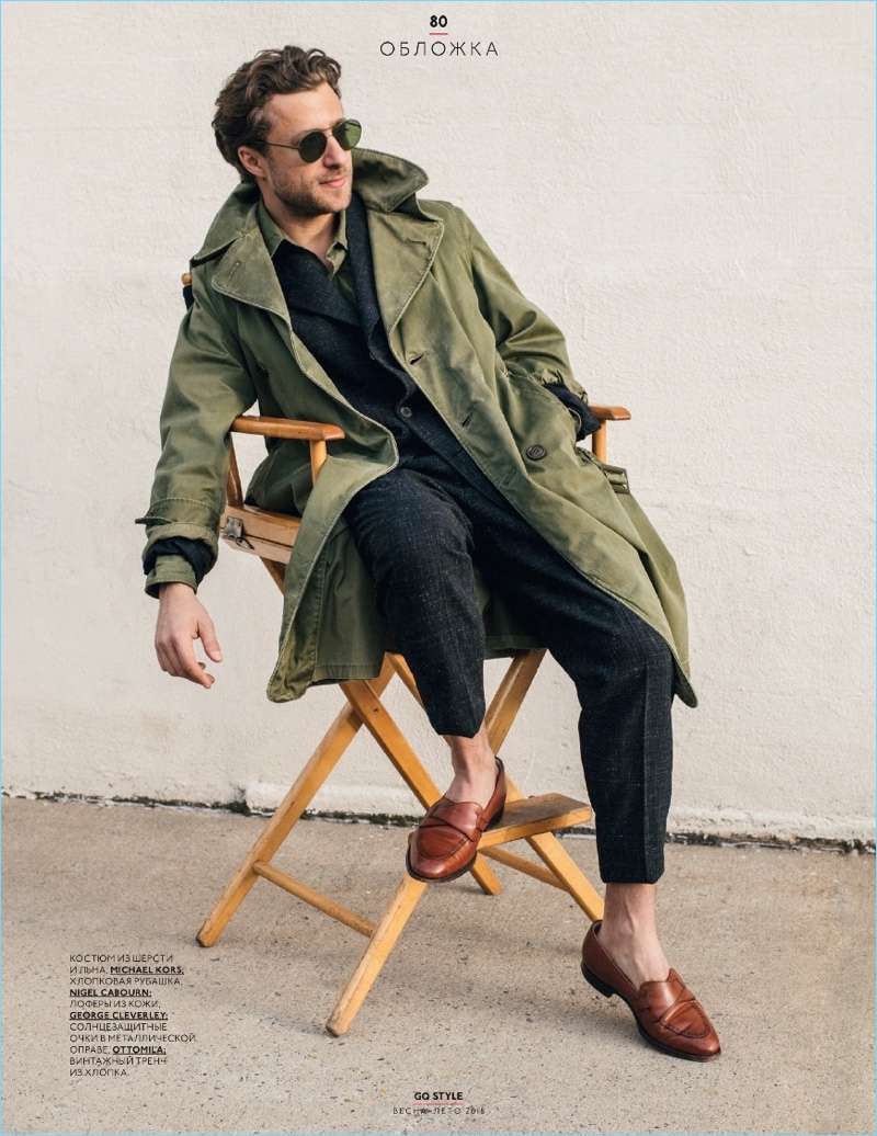 Ivan Bideac photographs Francesco Carrozzini for GQ Style Russia.