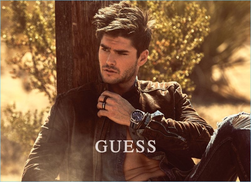 Charlie Matthews fronts Guess' fall-winter 2018 campaign.