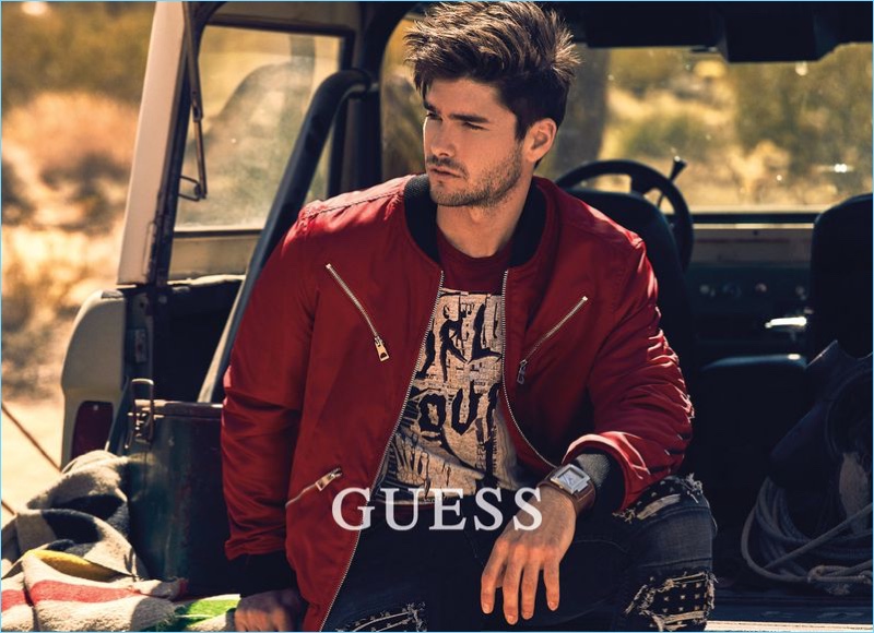 Guess enlists Charlie Matthews as the star of its fall-winter 2018 campaign.