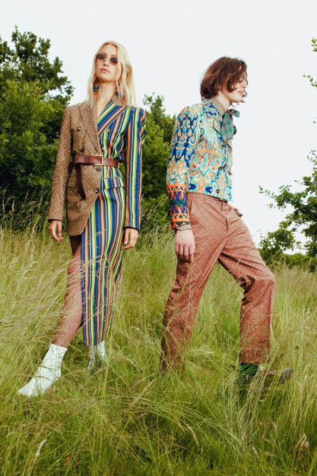 Models Lilly Lueesse and Liam Gardner don Helen Anthony.