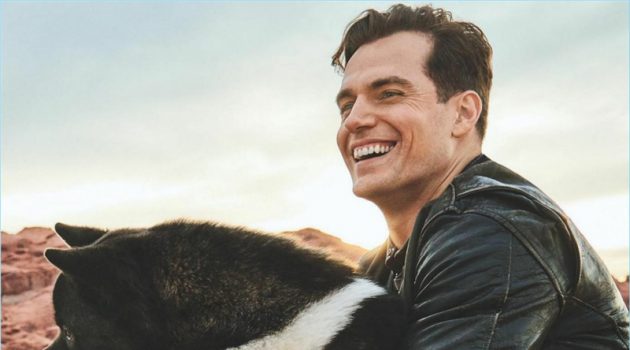Henry Cavill Covers Men's Journal, Talks 'Mission: Impossible – Fallout' All smiles, Henry Cavill poses with his dog Kal-El.