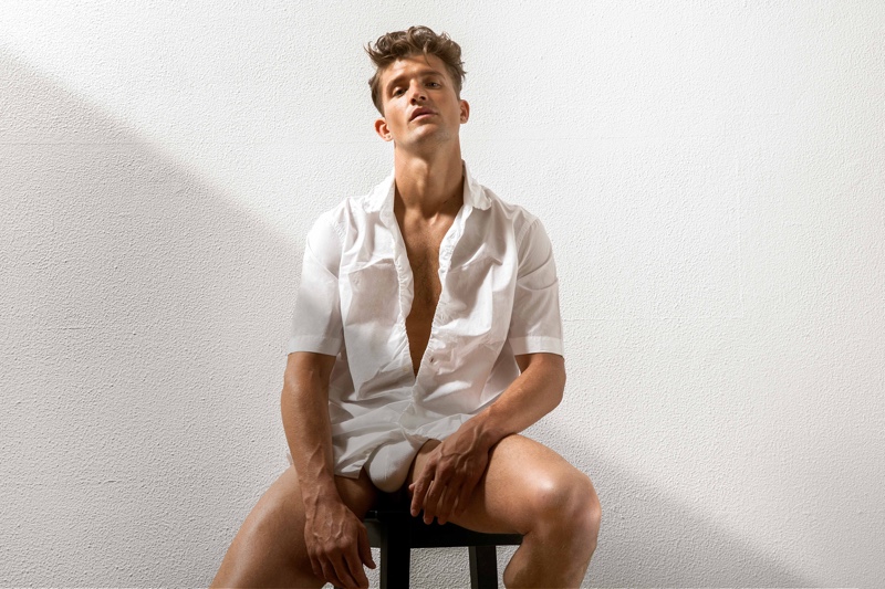 Jamie wears shirt Marni and underwear Dolce & Gabbana.