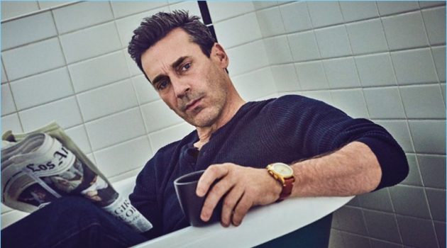 Jon Hamm Covers August Man, Dons Montblanc Watches Starring in a feature, Jon Hamm connects with August Man.
