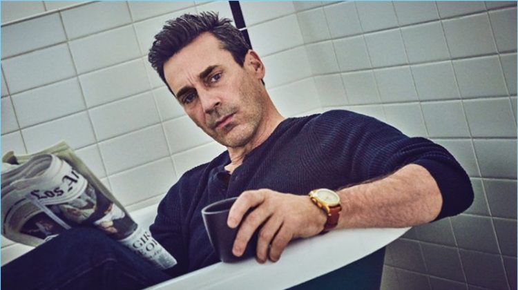 Starring in a feature, Jon Hamm connects with August Man.