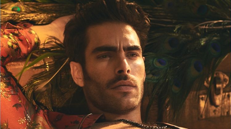 Jon Kortajarena Models Rich Wardrobe for L’Officiel Hommes Ukraine