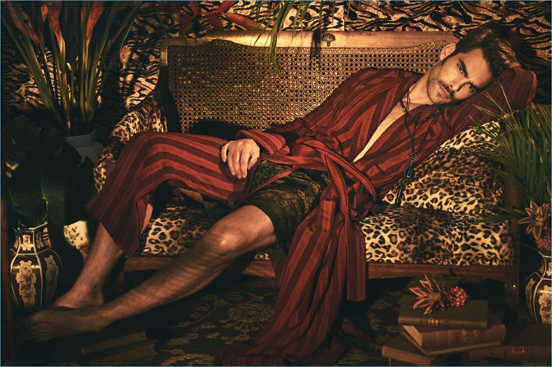 Jon Kortajarena Models Rich Wardrobe for L'Officiel Hommes Ukraine