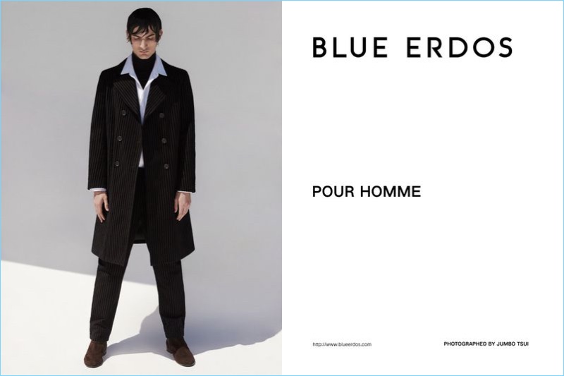Luca Lemaire fronts the fall-winter 2018 campaign for Blue Erdos Pour Homme.