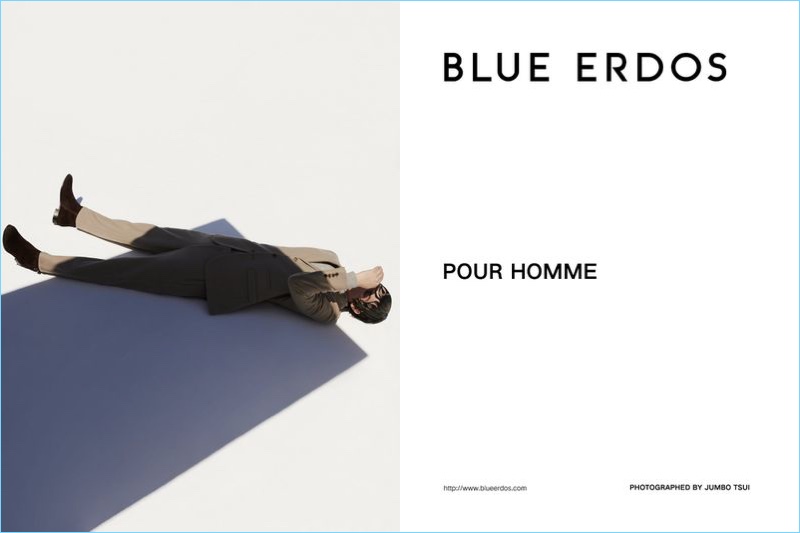 Model Luca Lemaire stars in the new campaign for Blue Erdos Pour Homme.