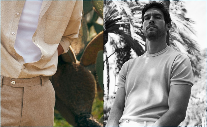 Tropical Element: Josh Upshaw Dons Summer Style for Massimo Dutti
