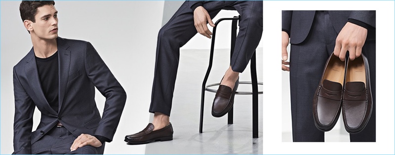 Informal Business: Go more relaxed by pairing a grey suit with dark brown or black shoes.