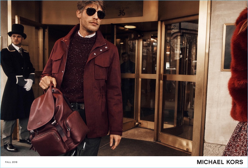 Baptiste Radufe stars in Michael Kors' fall-winter 2018 campaign.