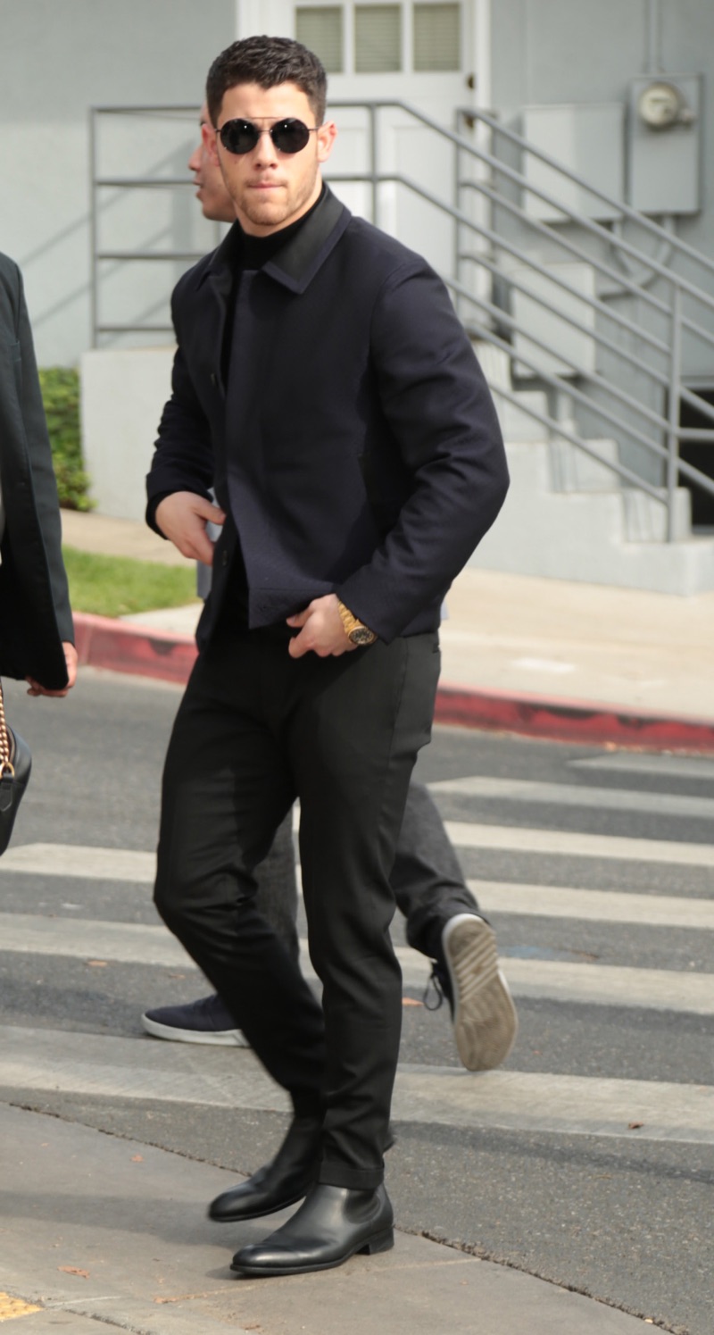 Nick Jonas Nick Jonas spotted outside Gold Meets Golden: The 5th Anniversary Refreshed by Coca-Cola.