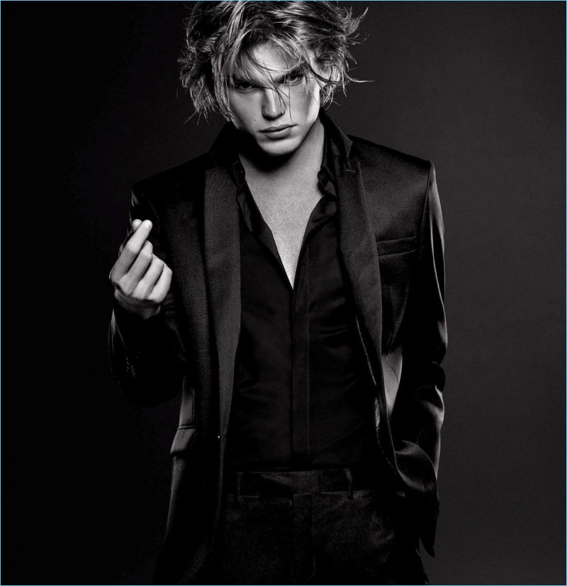 Jordan Barrett fronts Paco Rabanne's Million Lucky fragrance campaign.