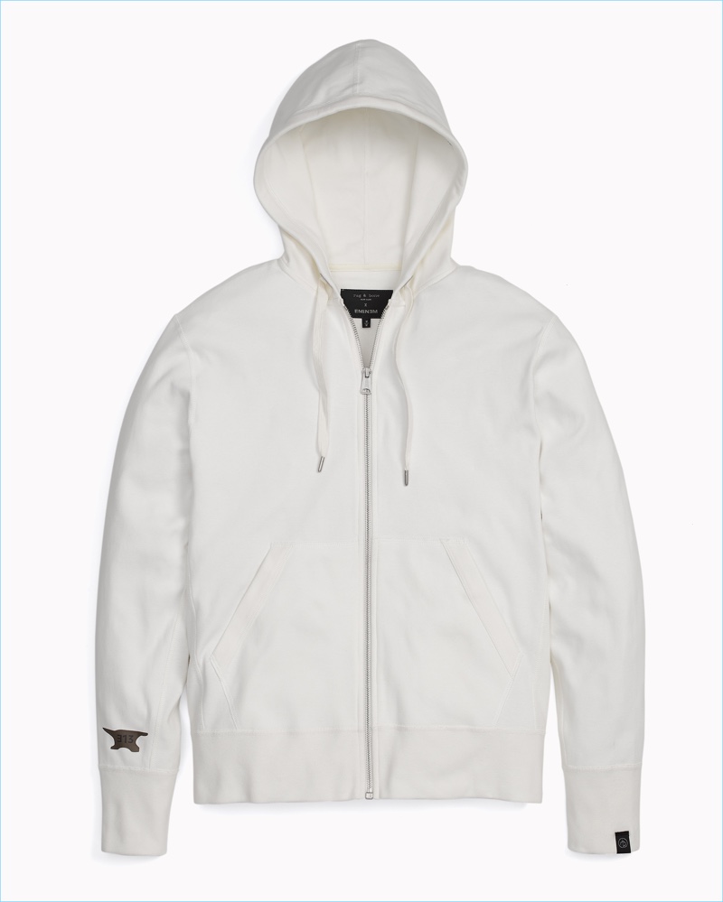 Eminem x Rag & Bone Icon Hoodie in White.