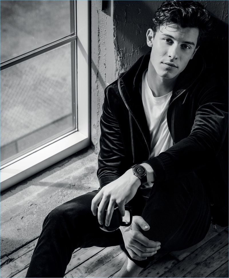 Singer Shawn Mendes fronts the latest campaign from Emporio Armani Connected.