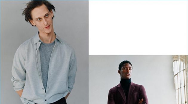Rogier Bosschaart & Hamid Onifade Front Theory Fall '18 Campaign Models Rogier Bosschaart and Hamid Onifade star in Theory's fall-winter 2018 campaign.