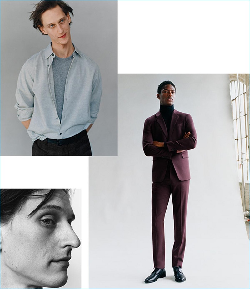 Models Rogier Bosschaart and Hamid Onifade star in Theory's fall-winter 2018 campaign.