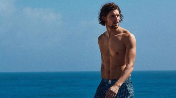 Wouter Peelen stars in Vilebrequin's summer 2018 campaign.