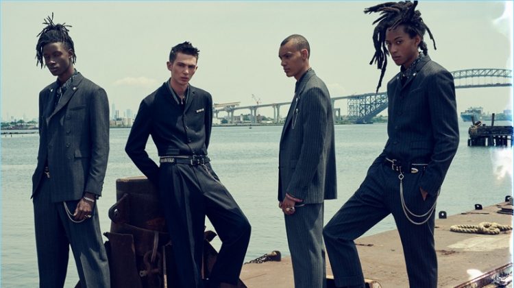 Abdulaye Niang, Willow Barrett, Simon Bornhall, and Kendall Harrison star in Zara Man's fall-winter 2018 campaign.