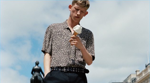 Scottish model Connor Newall fronts AllSaints' fall 2018 campaign.